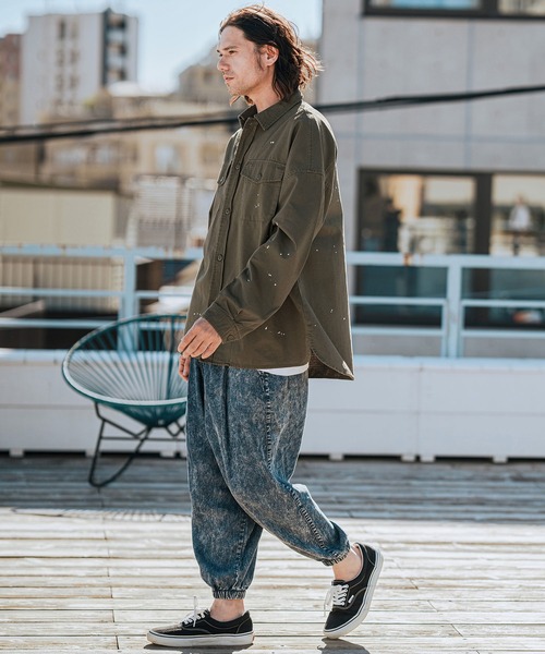 CAMBIO（カンビオ） シャツ ms5923-Biowash Ripstop Paint Shirts