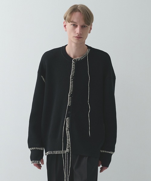 カーディガン 「OUAT」別注OFFICE CREW CARDIGAN メンズ : ZOZOTOWN