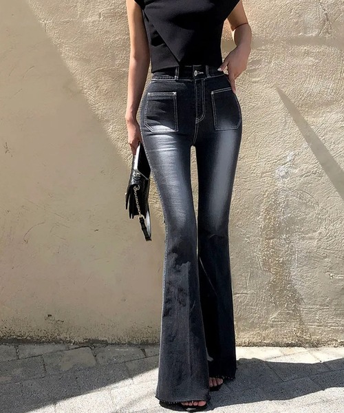 meJane（ミージェーン） ジーンズ デニム デニムパンツ 裾フレア