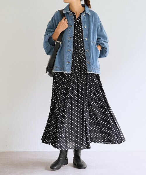 BEARDSLEY（ビアズリー） ワンピース ドットギャザーワンピース