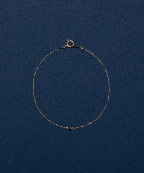 Phoebe（フィービー） ブレスレット 「K10」1粒カラーストーン