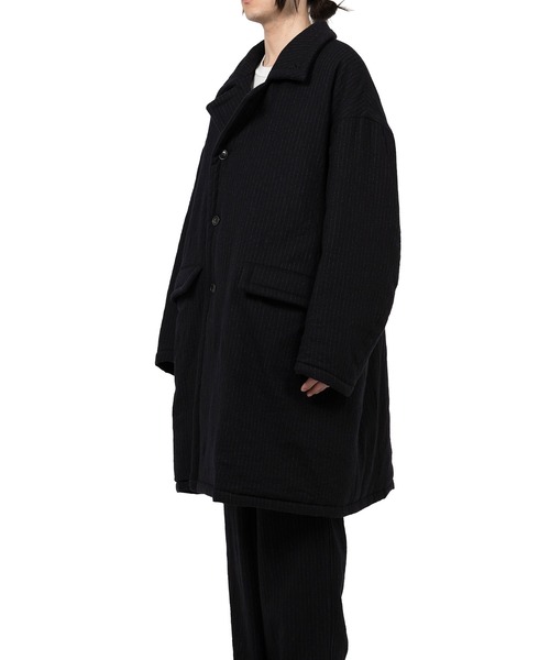 KAMIYA コート ジャケット Padded Pinstripe Coat メンズ : ZOZOTOWN