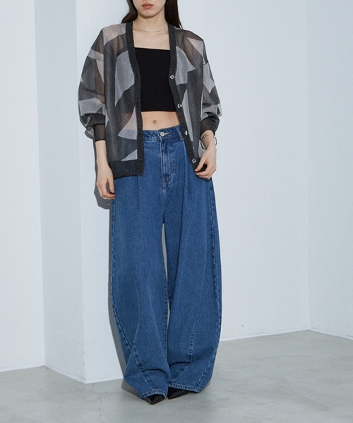 NOMINE（ノミネ） ジーンズ デニム デニムパンツ タック ボリューム