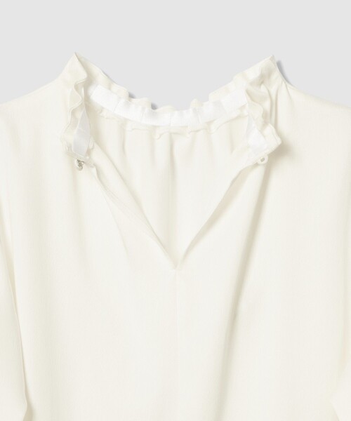 ANAYI（アナイ） ブラウス シャツ ハンマーサテンスタンド ブラウス