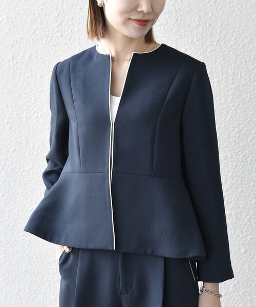 SHIPS any ジャケット ノーカラージャケット レディース : ZOZOTOWN