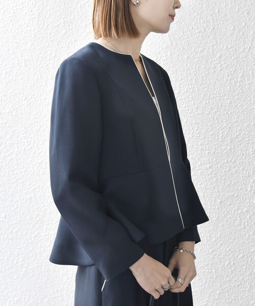 SHIPS any ジャケット ノーカラージャケット レディース : ZOZOTOWN