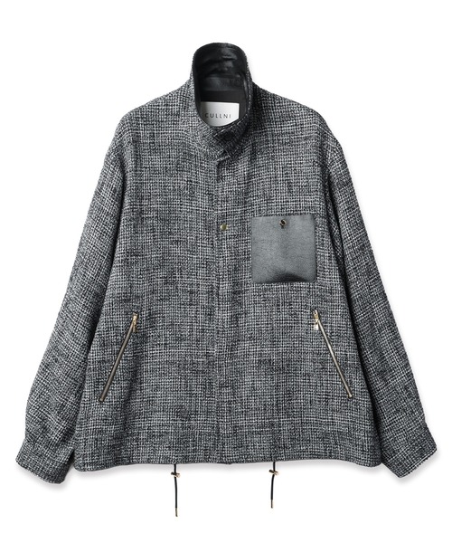 CULLNI（クルニ） ブルゾン アウター Leather Panel Tweed Mix Jacket