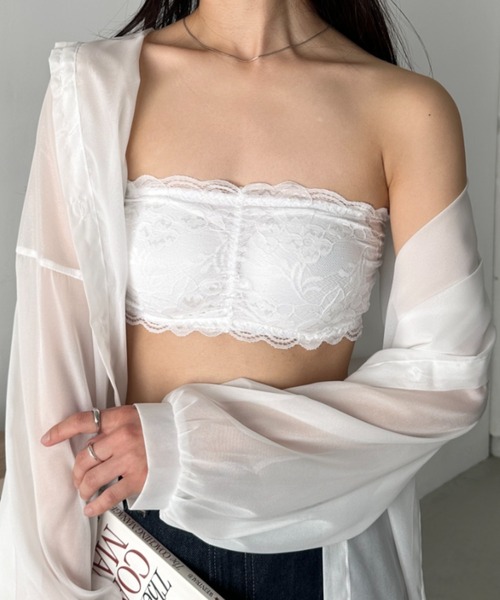 CLEA チューブトップ ベアトップ 2WAY総レースバックホックブラトップ