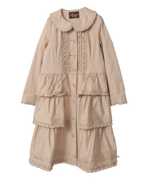 PINK HOUSE（ピンクハウス） コート アウター フリル使いティアード