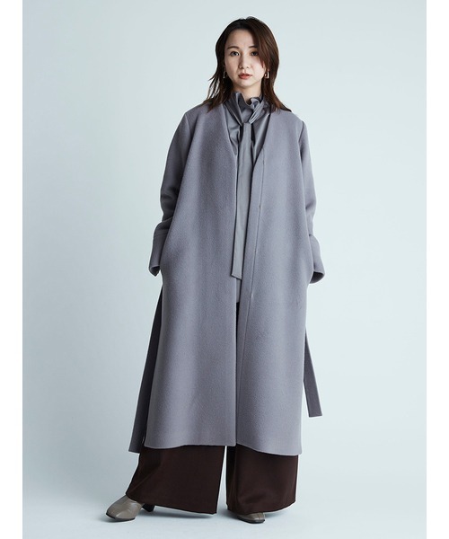 FRAY I.D（フレイ・アイディー） ノーカラーコート 0 グレー