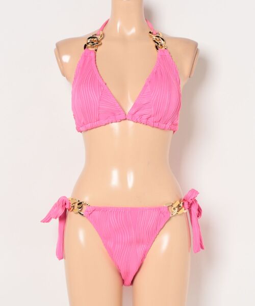 おしゃれスタ 水着 「MKTM select」プリーツ×ゴールドパーツリボン