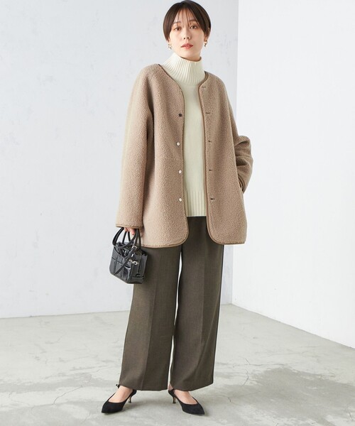 SHIPS（シップス） 「手洗い可能」ボア × フリース リバーシブル