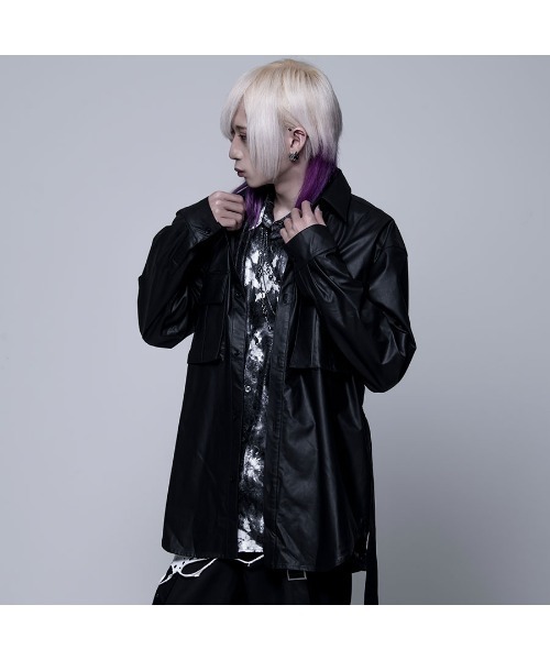 シャツ 「CIVARIZE/シヴァーライズ」ウエストベルト付きPUレザー