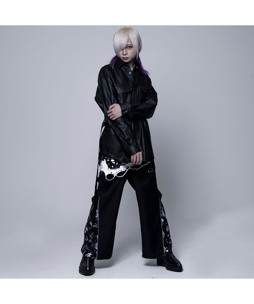 シャツ 「CIVARIZE/シヴァーライズ」ウエストベルト付きPUレザー