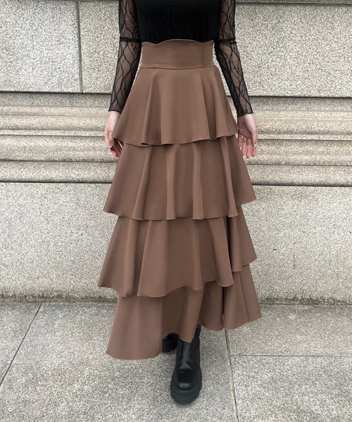 JUNOAH（ジュノア） スカート コルセットデザインフリルスカート