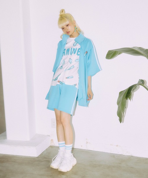 PUNYUS（プニュズ） ジャージ 半袖フードジャージトップ レディース