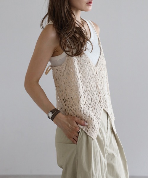 Bonjour Sagan（ボンジュールサガン） キャミソール かぎ編みレース