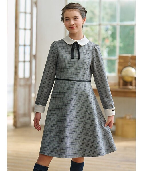 組曲（KUMIKYOKU） ワンピース 「150-170cm」グレンチェック