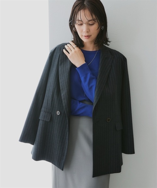 7days Life Styling ジャケット テーラードジャケット ストライプ柄