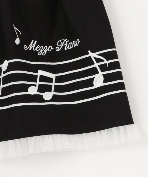 mezzo piano ジャンパースカート 音符ジャンパースカート キッズ 子供