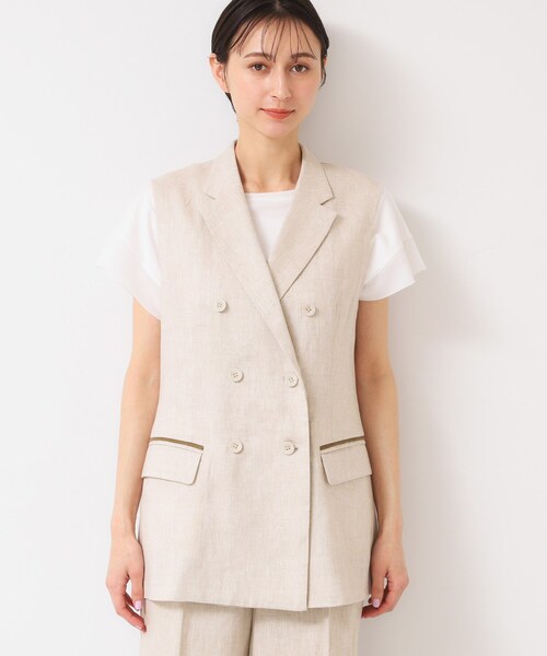Dessin（デッサン） ベスト ジレ 「セットアップ可能・洗える」リネン