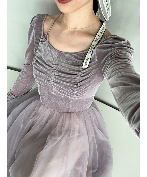 Chacott（チャコット） ワンピース 「Chacott」ベロア×チュール