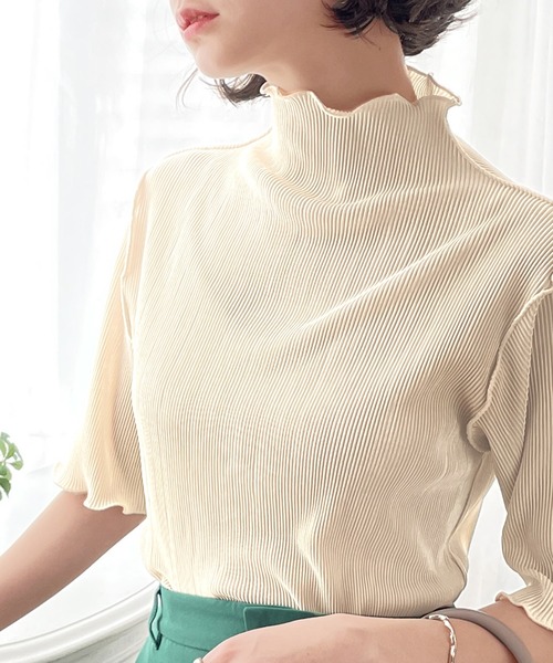 classicalelf（クラシカルエルフ） tシャツ プリーツLOVER。2wayメロー