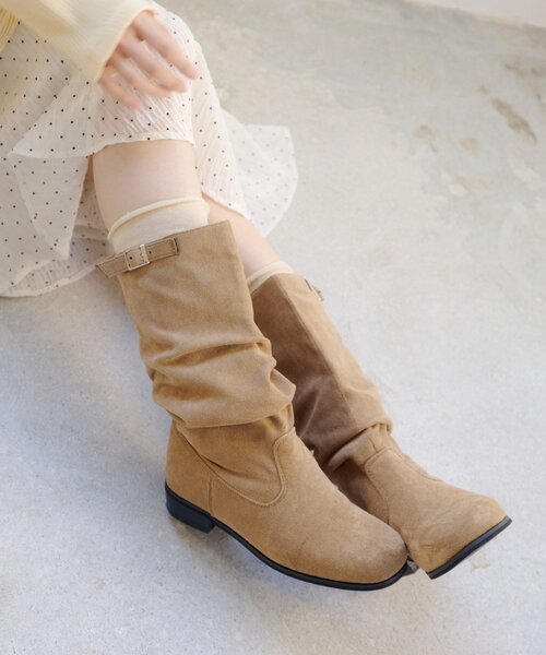Piedi Nudi（ピエディヌーディ） ブーツ 本革 ベルトデザイン ショート