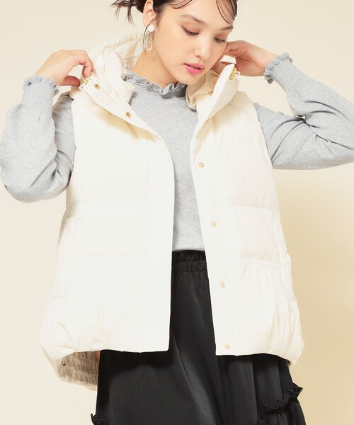 SunaUna（スーナウーナ） ダウンベスト ベスト 「フード付き／2色展開