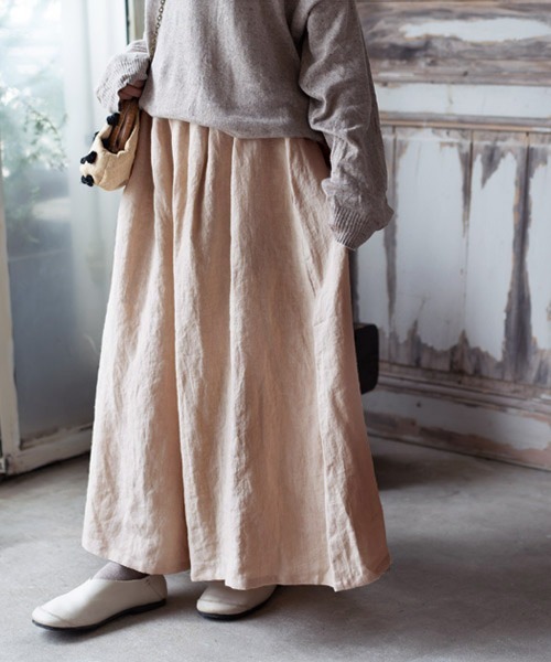 CERCA パンツ 「armoire*」リネン100％裏地付きスカートみたいな