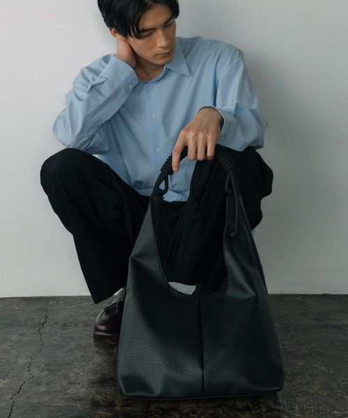 LURAKU トートバッグ Synthetic Leather Rope Handle Bag