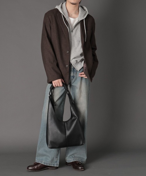 LURAKU トートバッグ Synthetic Leather Rope Handle Bag