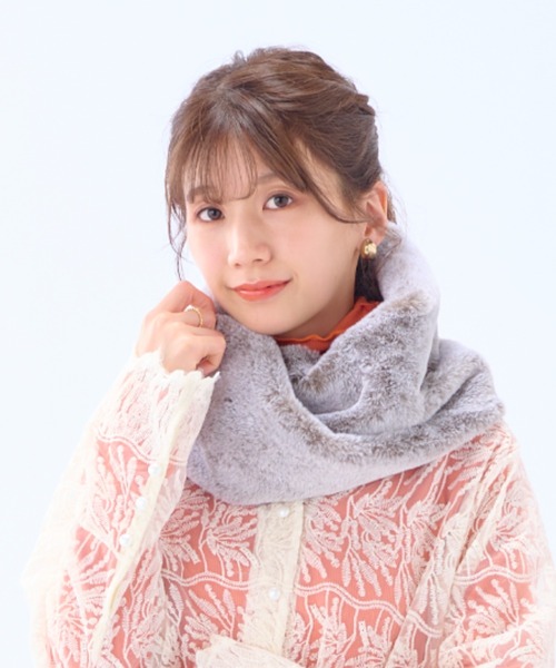 estaa（エスタ） ネックウォーマー スヌード 洗える ふわもこ ファース