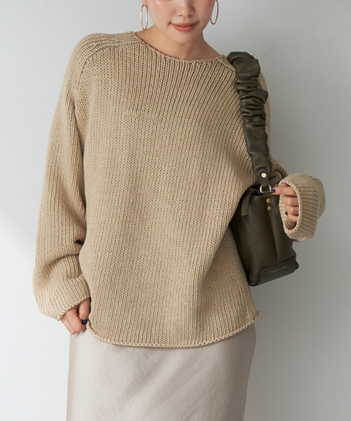 plage（プラージュ） ニット COTTON TAPE YARN プルオーバー