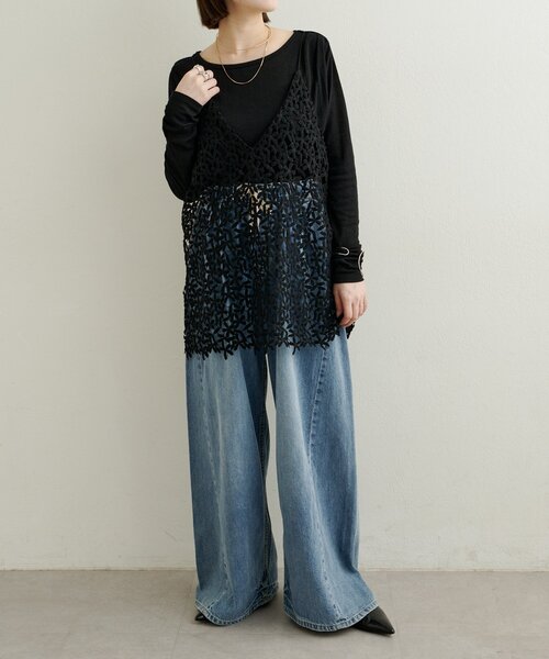 Omekashi（オメカシ） キャミソール レースオーバーキャミソール