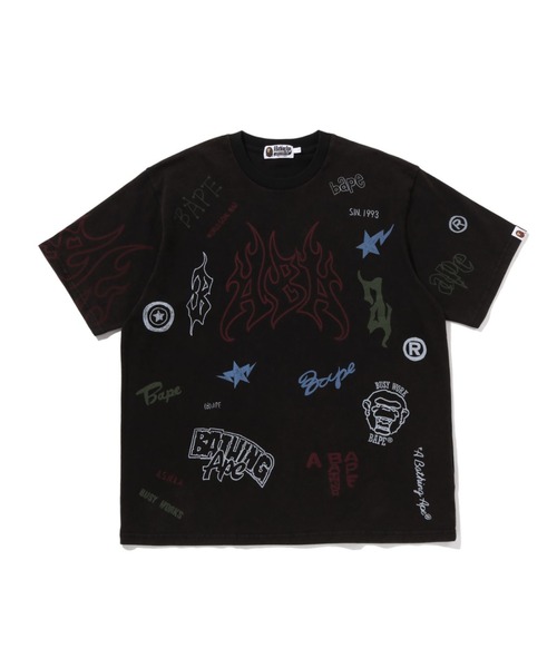 A BATHING APE（アベイシングエイプ） tシャツ OVERALL PRINT RELAXED