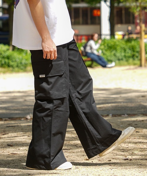 Laufer カーゴパンツ 「Laufer」フレアシルエットワイドカーゴパンツ