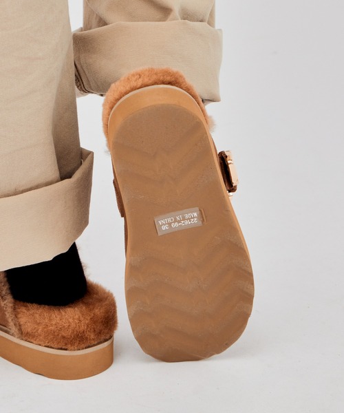 MOHI（モヒ） サンダル ファーデザイン ボリュームソール ムートン