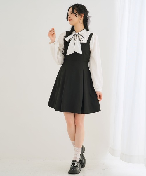 Newlyme（ニューリーミー） ワンピース ウエストリボンシンプル
