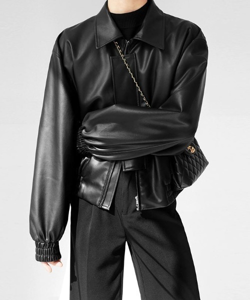 Otte ブルゾン アウター シングルレザージャケット メンズ レディース