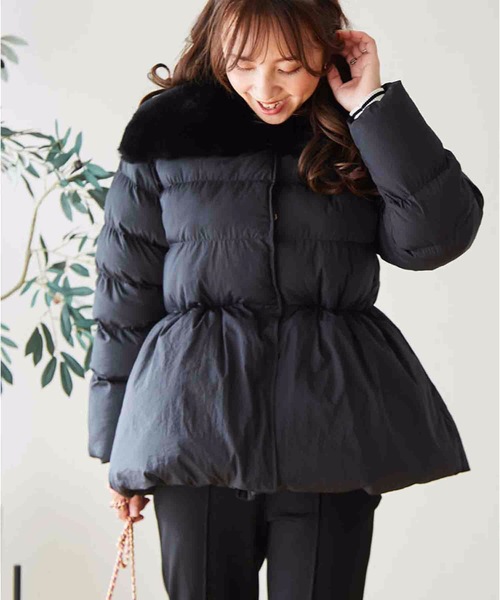 Myu（ミュー） ダウンコート ダウンジャケット 贅沢ファーフレア