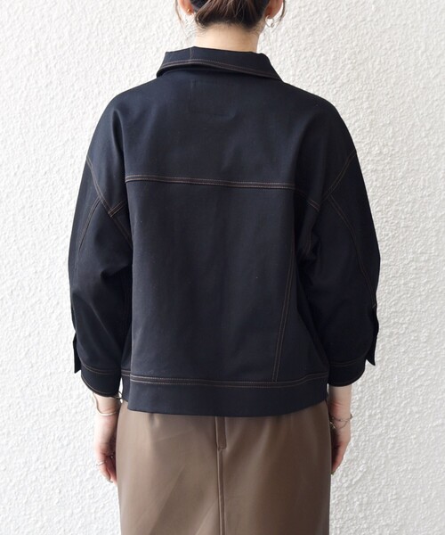 SHIPS any ブルゾン アウター any:「洗濯機可能」チノ ステッチ