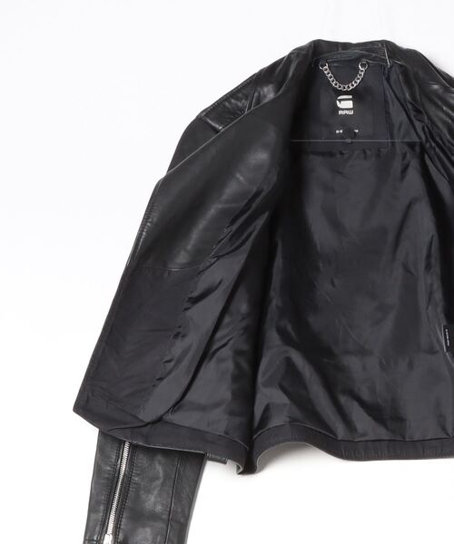 G-STAR RAW レザージャケット ライダース LEATHER BIKER JACKET/レザー