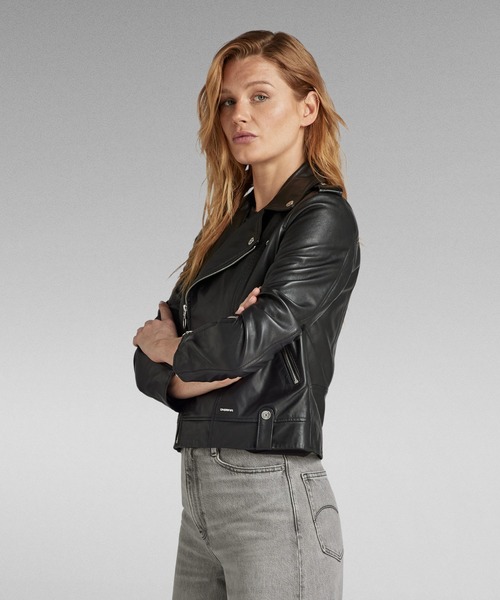 G-STAR RAW レザージャケット ライダース LEATHER BIKER JACKET/レザー