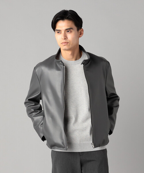 COMME CA MEN（コムサメン） 革ジャン ライダース ラムナッパ シングル