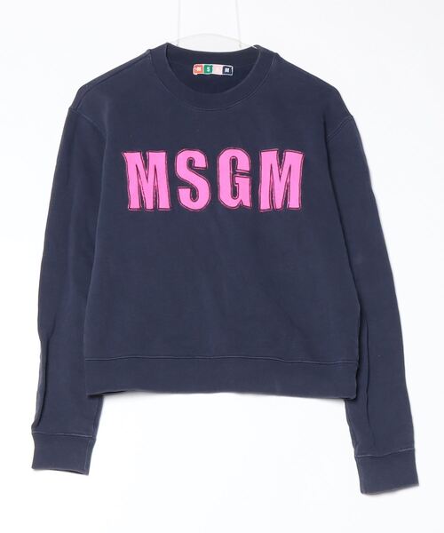 MSGM（エムエスジーエム） スウェットカットソー S ネイビー