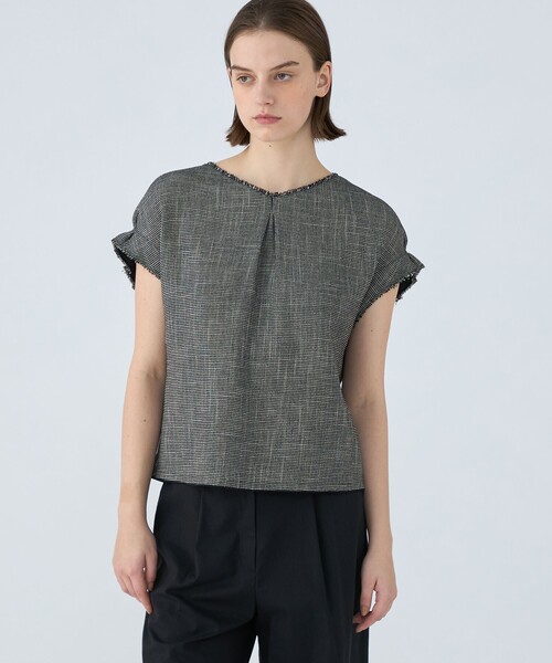 Ballsey（ボールジィ） ブラウス シャツ ポリエステルレーヨンカラミ