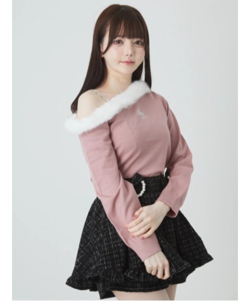 Ank Rouge（アンクルージュ） ニット セーター ワンショルファーニット