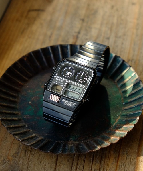 RECORD LABEL 腕時計 レコードレーベル ANA-DIGI TEMP アナデジテンプ