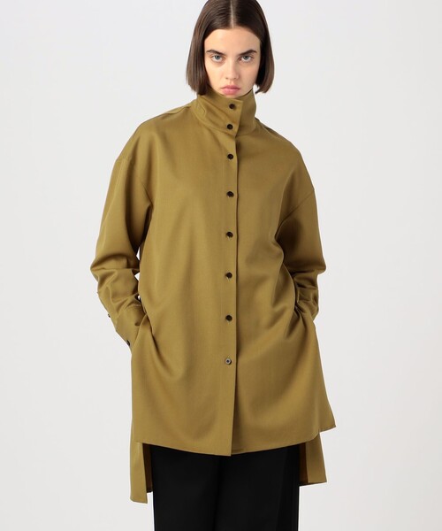 CABaN（キャバン） ブラウス シャツ ウールツイル ハイネックロング